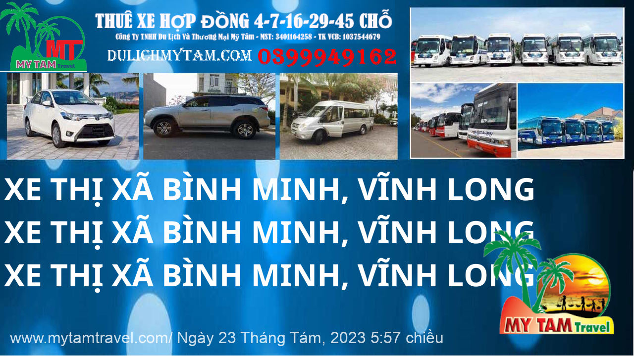 Thuê xe tại Thị xã Bình Minh