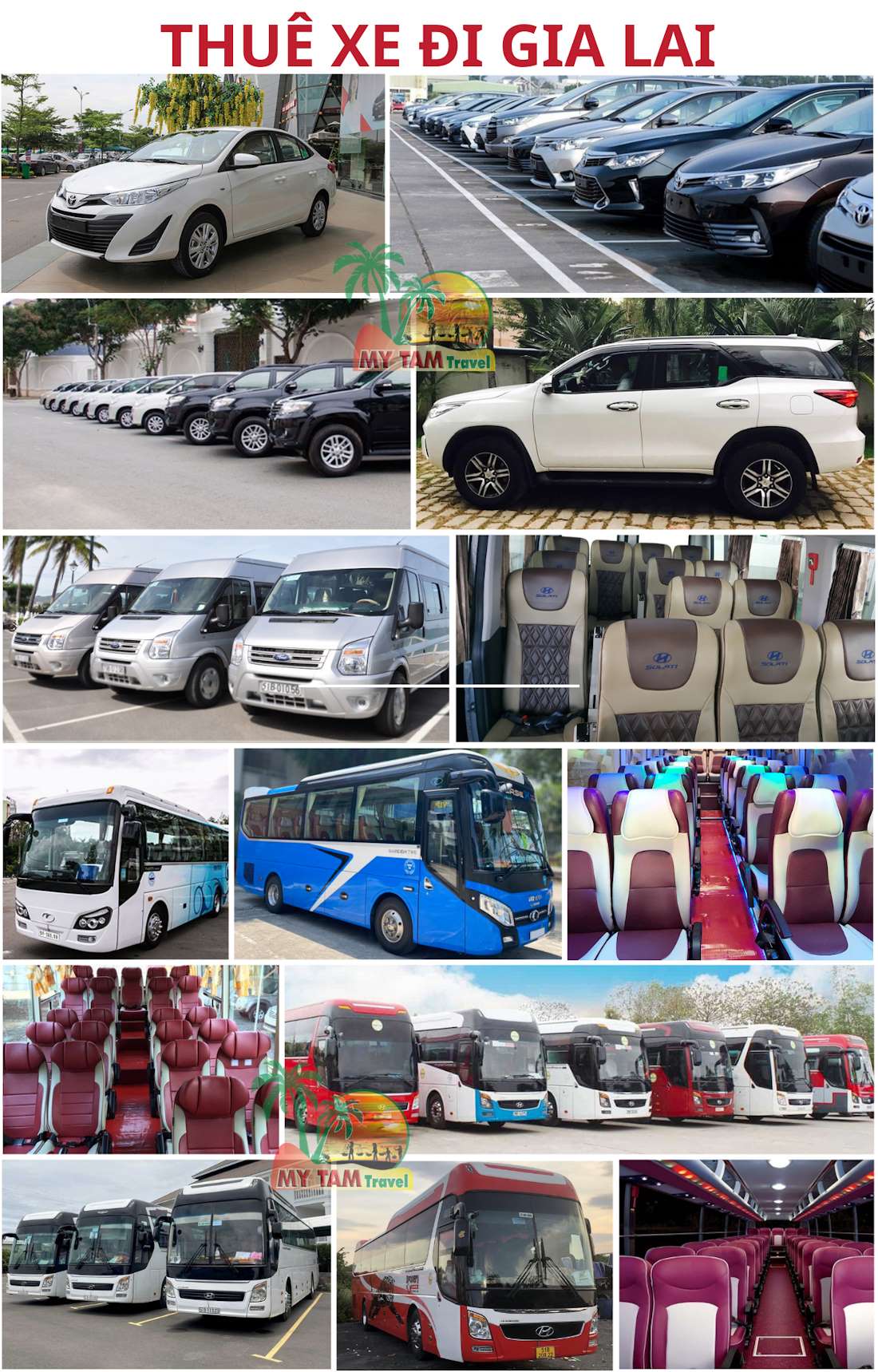 Thuê xe Sài Gòn Gia Lai Đón Tận Nơi Trả Tận Nhà 4-45 chỗ