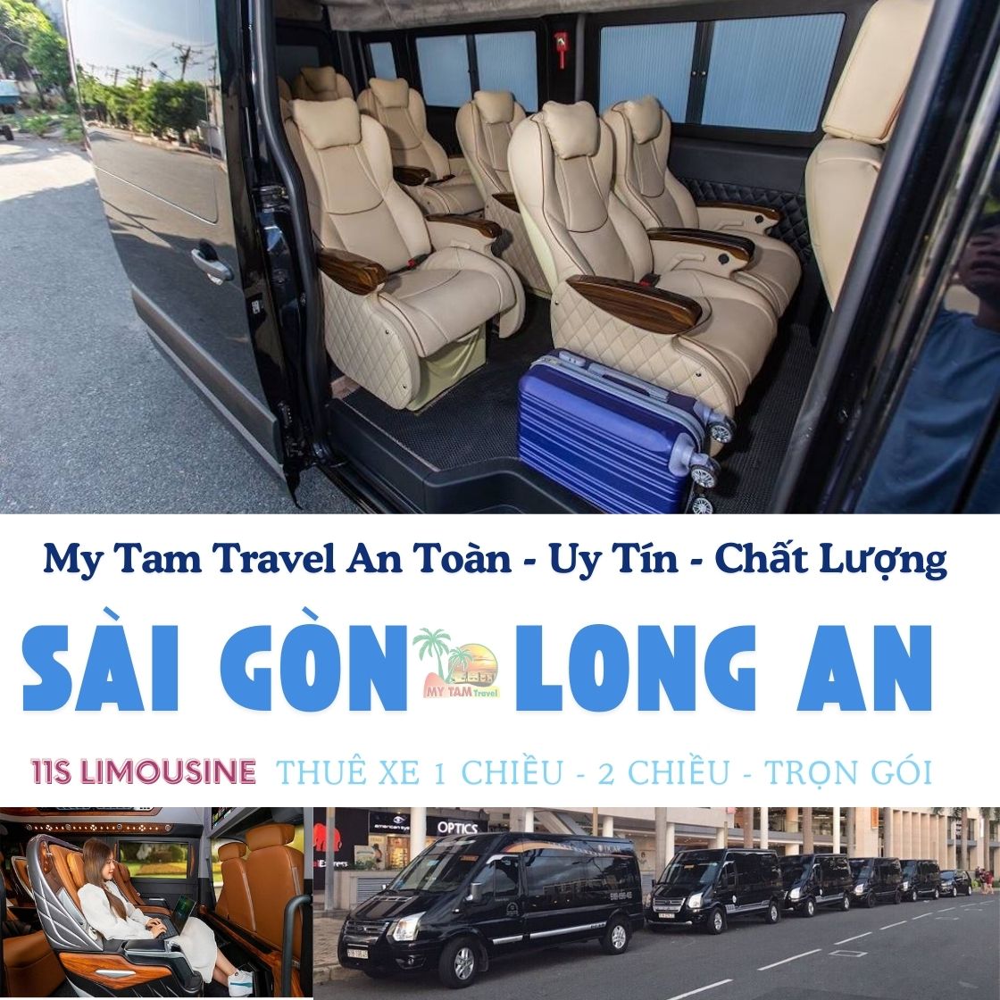 GIÁ XE LIMOUSINE 11 CHỖ SÀI GÒN ĐI LONG AN | DỊCH VỤ CAO CẤP | XE ĐỜI MỚI