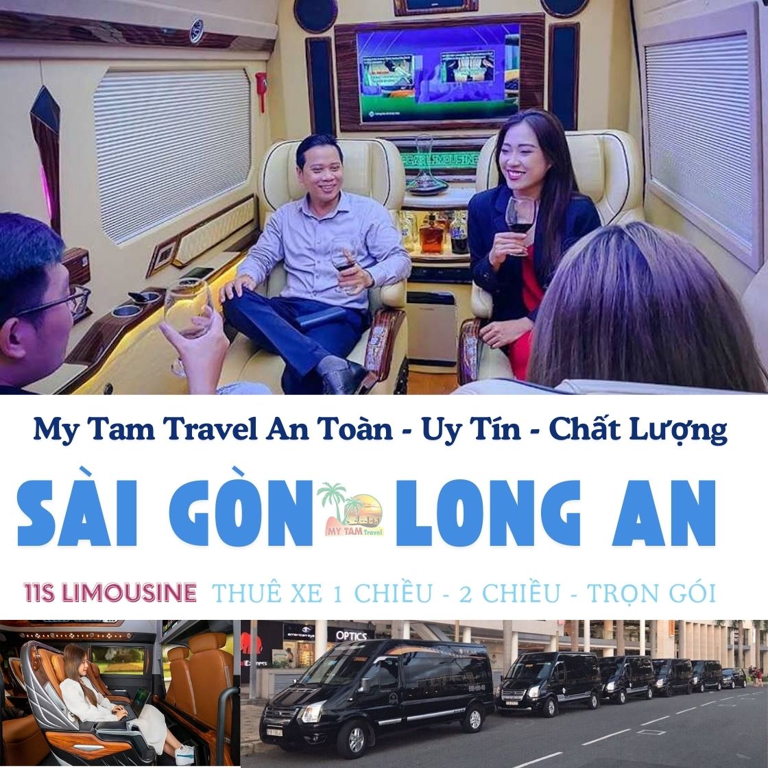 GIÁ XE LIMOUSINE 11 CHỖ SÀI GÒN ĐI LONG AN | DỊCH VỤ CAO CẤP | XE ĐỜI MỚI