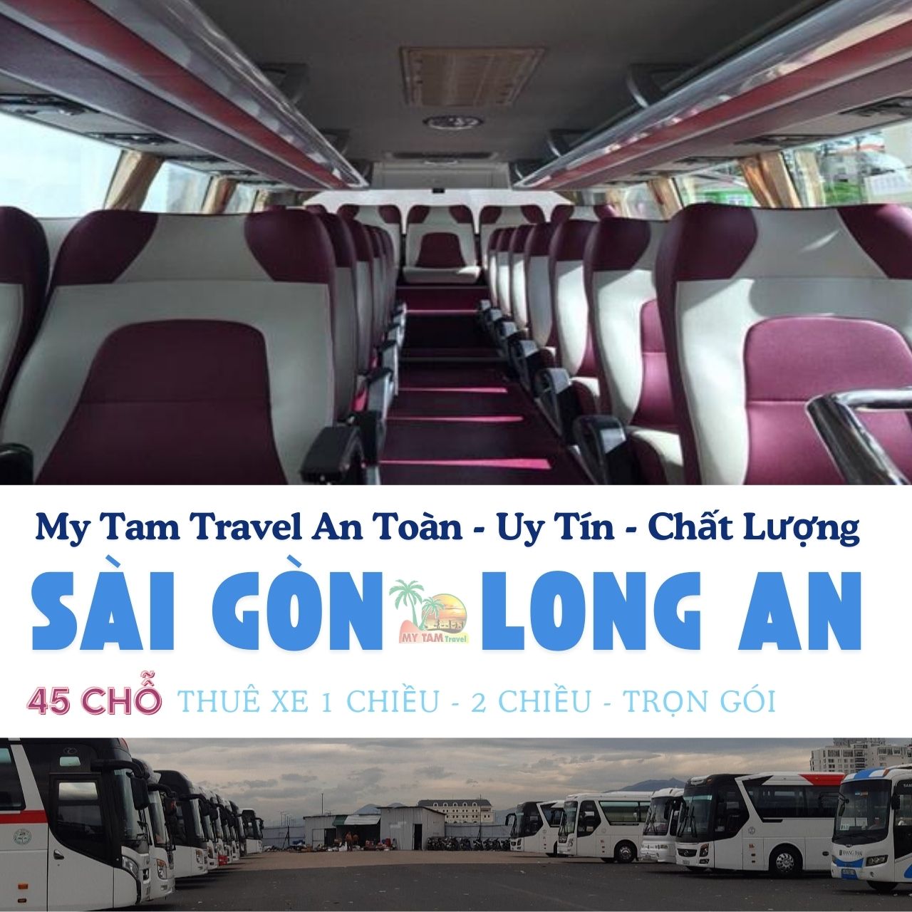 GIÁ XE 45 CHỖ SÀI GÒN ĐI LONG AN | DỊCH VỤ XE CHẤT LƯỢNG | BÁO GIÁ TỐT