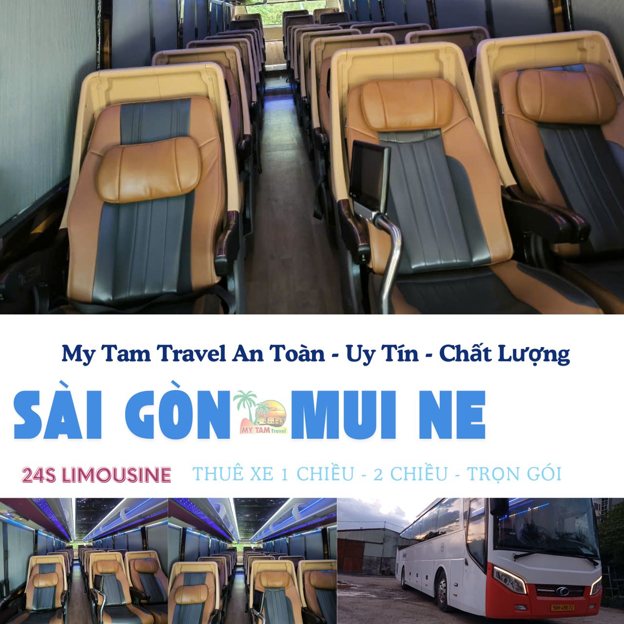 Xe Limousine 24 chỗ TPHCM Mũi Né 3 Ngày 2 Đêm I MY TAM TRAVEL