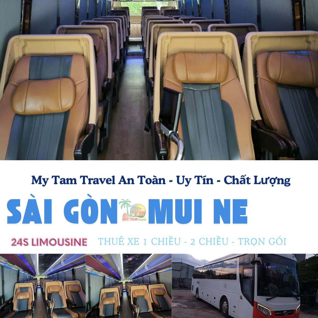 Xe Limousine 24 chỗ TPHCM Mũi Né 3 Ngày 2 Đêm I MY TAM TRAVEL
