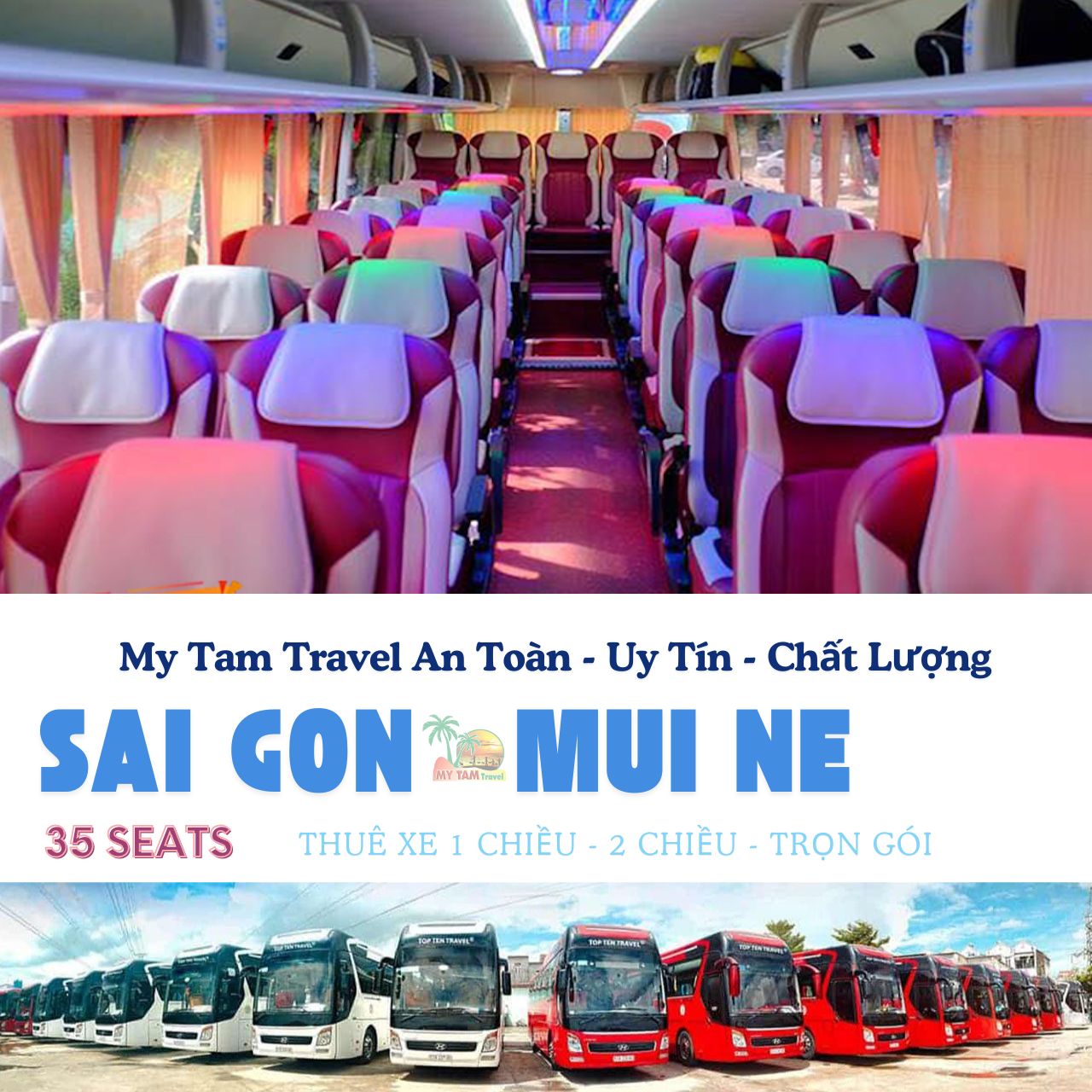 35 SEATER HCM TO MUI NE RENTAL | BOOK LUXURY BUS FROM HO CHI MINH TODAY