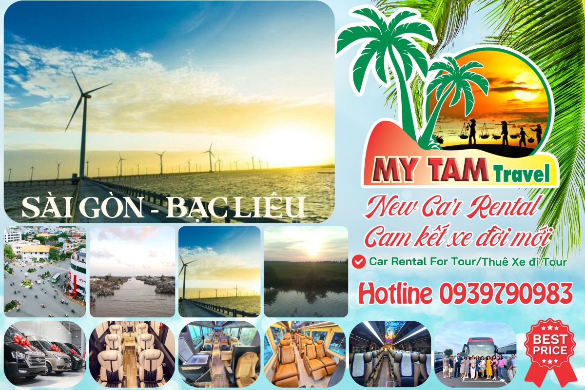 Thuê xe đi Bạc Liêu 4-7-16-29-35-45c Limousine 9-11-15-18-28c