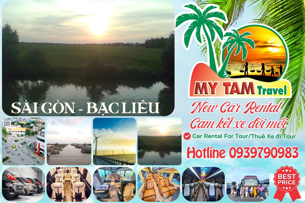 Thuê xe đi Bạc Liêu 4-7-16-29-35-45c Limousine 9-11-15-18-28c