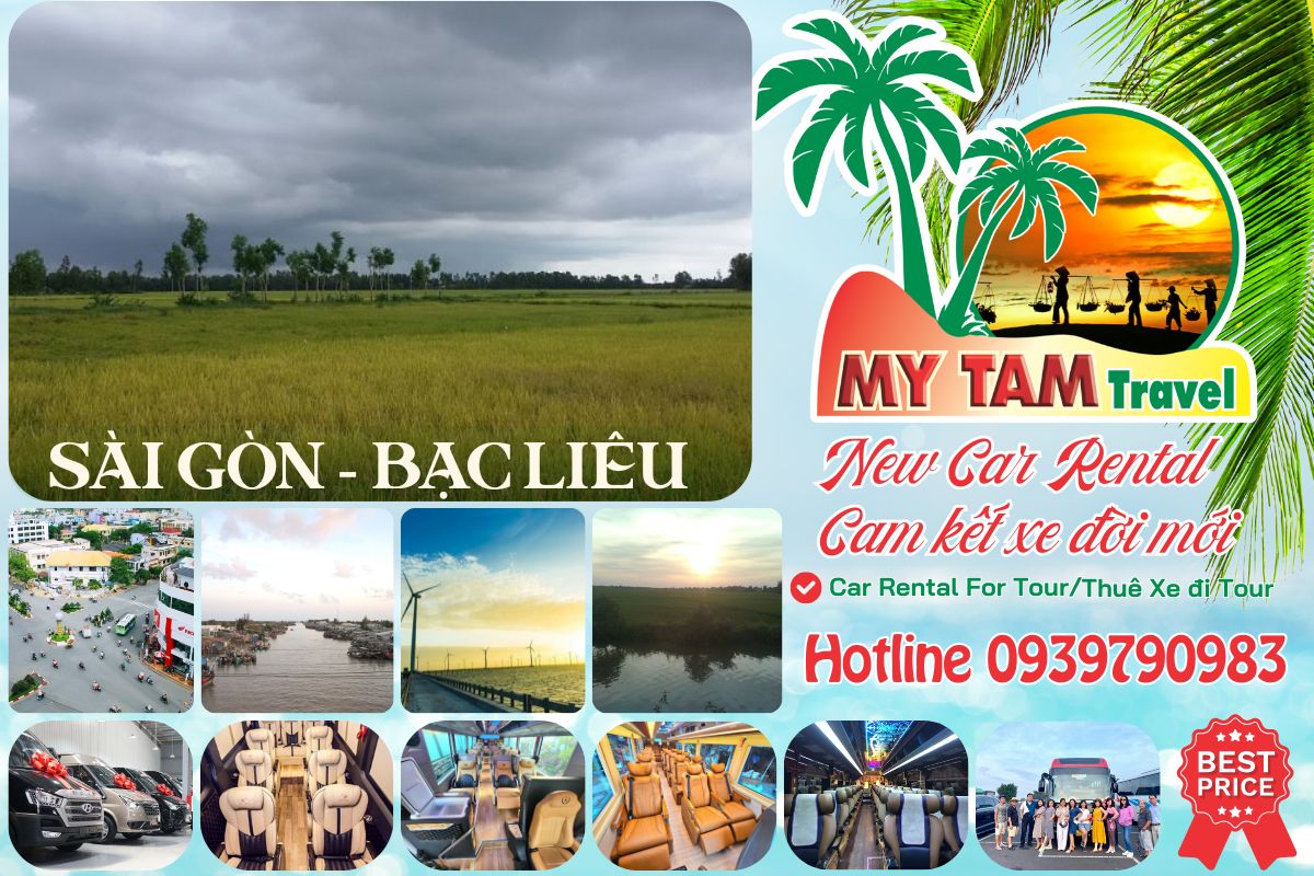 Thuê xe đi Bạc Liêu 4-7-16-29-35-45c Limousine 9-11-15-18-28c