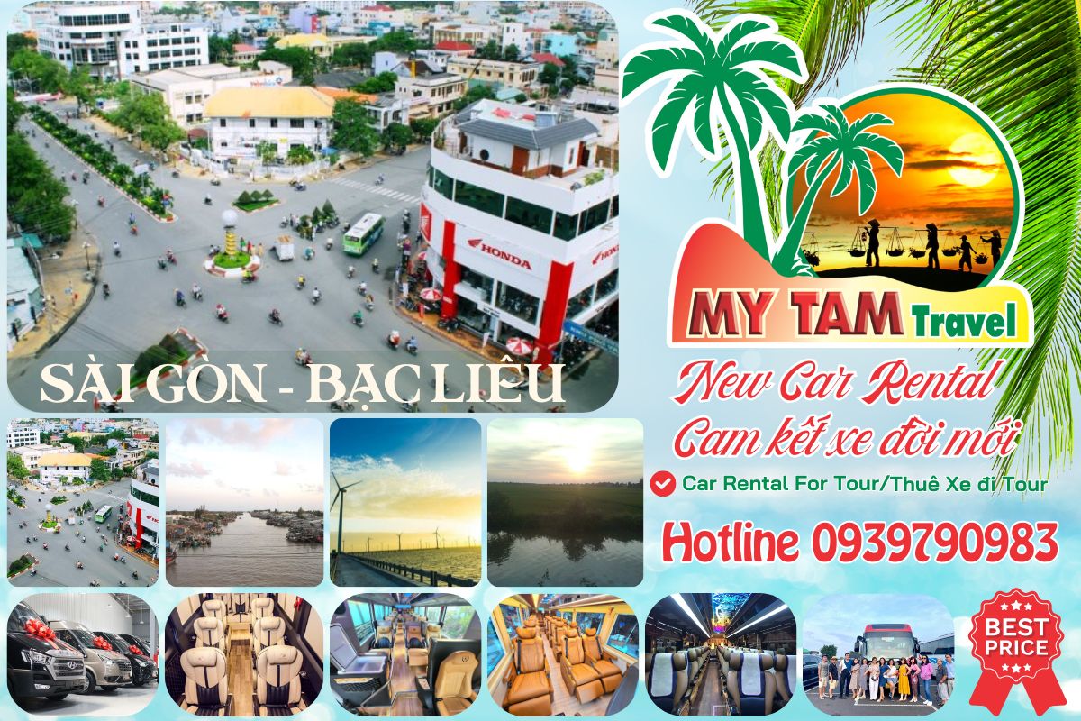 Thuê xe đi Bạc Liêu 4-7-16-29-35-45c Limousine 9-11-15-18-28c