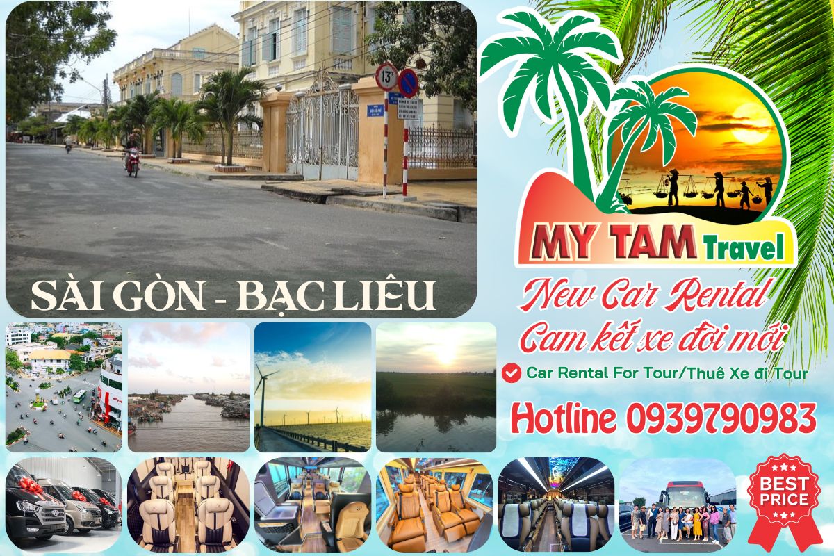 Thuê xe đi Bạc Liêu 4-7-16-29-35-45c Limousine 9-11-15-18-28c