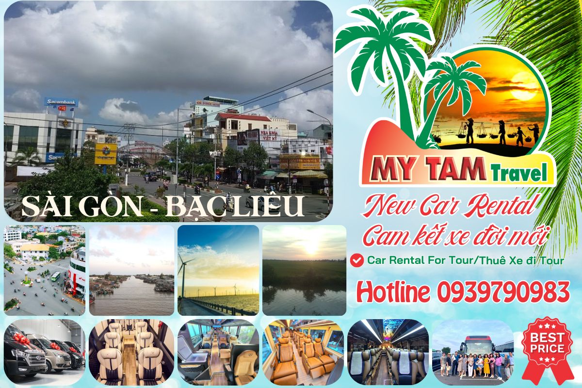 Thuê xe đi Bạc Liêu 4-7-16-29-35-45c Limousine 9-11-15-18-28c